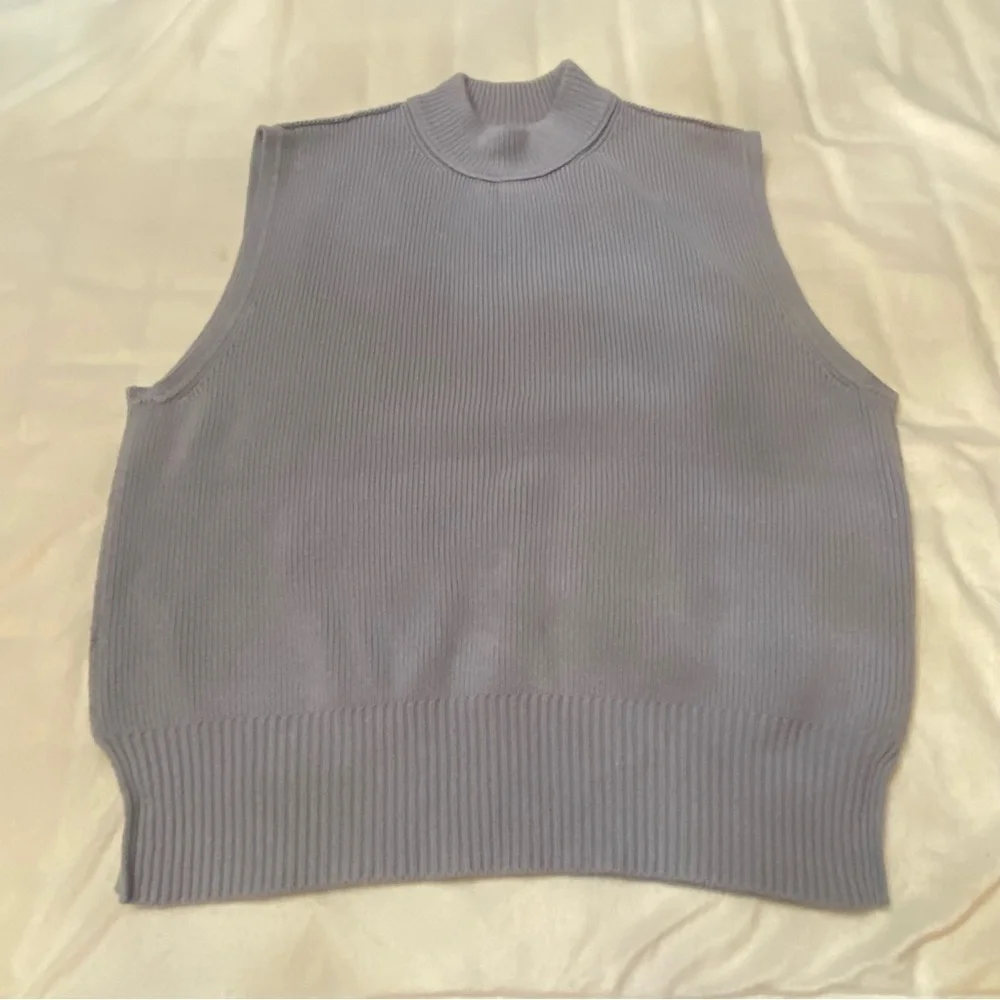 Free People easy street oversized Lavender Sleeveless Sweater 2518 - Picture 2 of 12